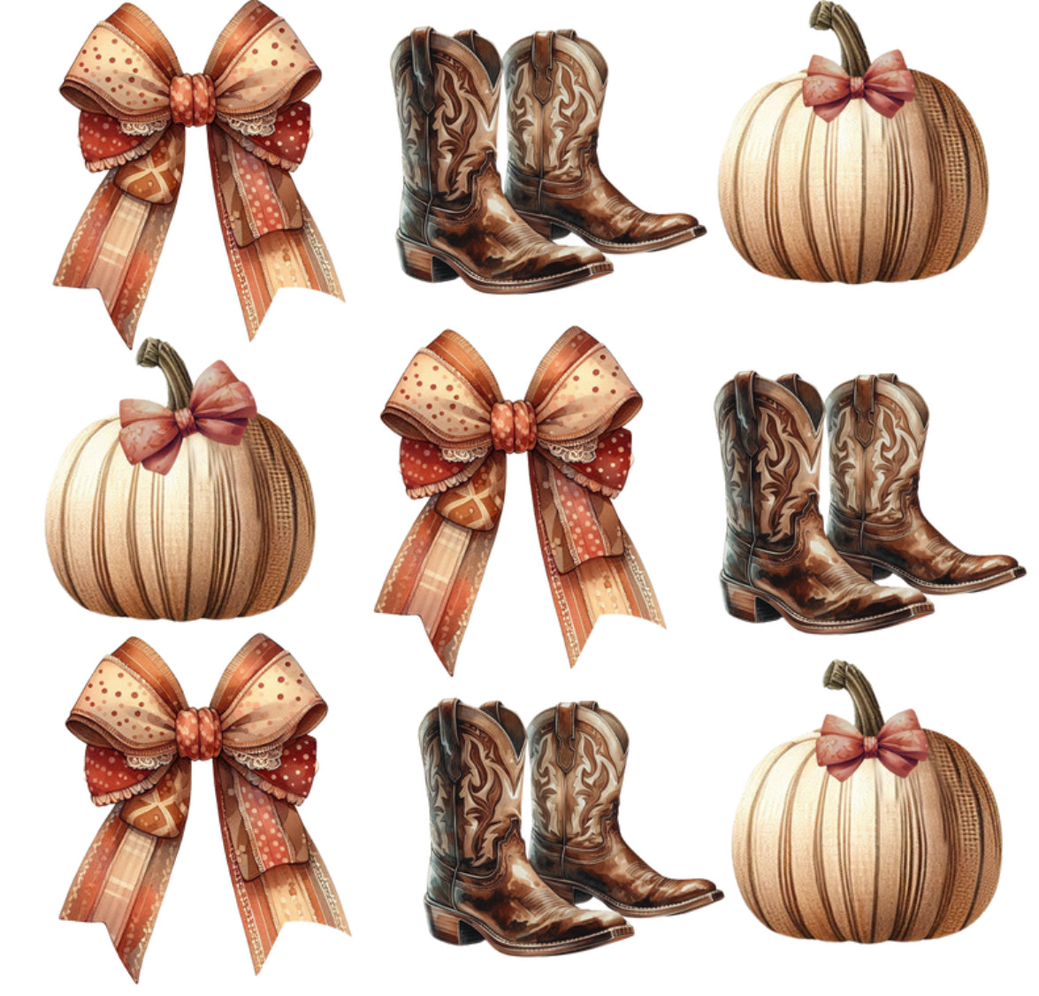 Fall Grid DTF Print