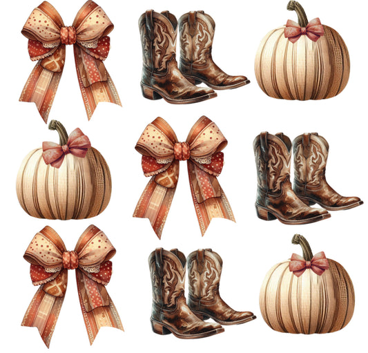 Fall Grid DTF Print
