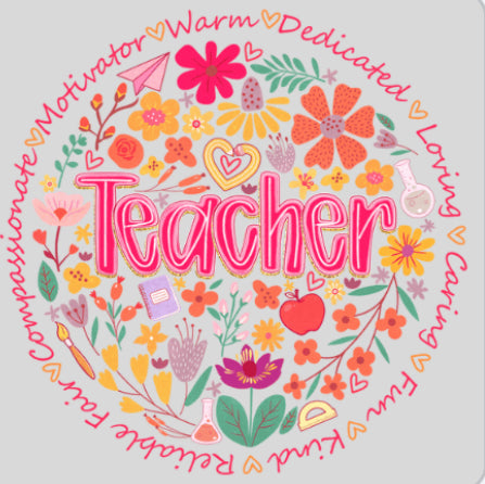 Circle Teacher DTF Print