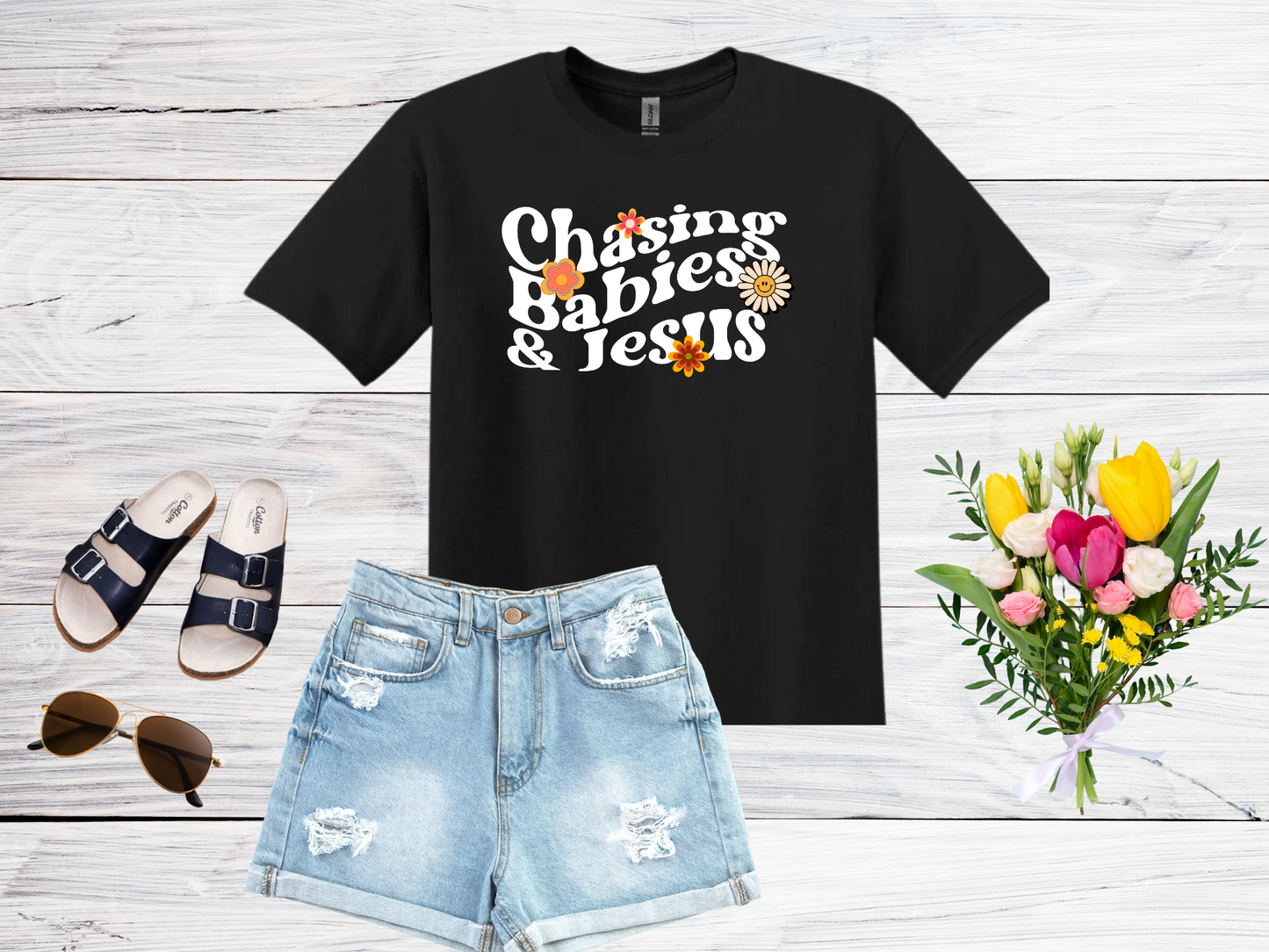 Chasing Babies and Jesus T-Shirt