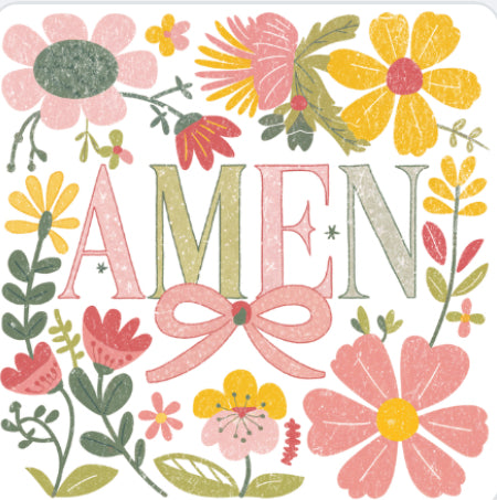 Square AMEN Bow DTF Print