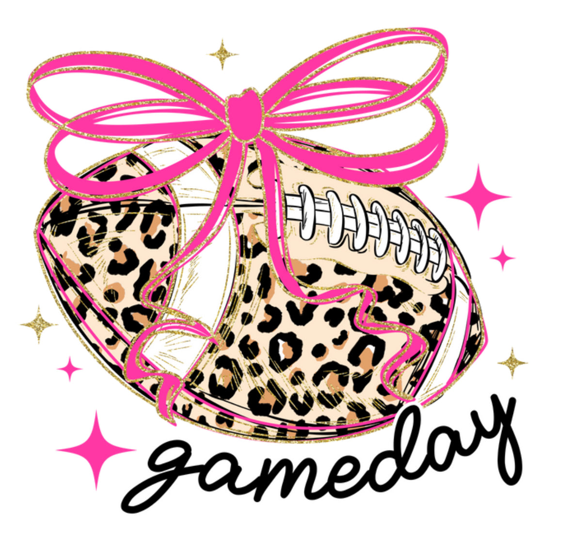 Leopard Game Day DTF Print