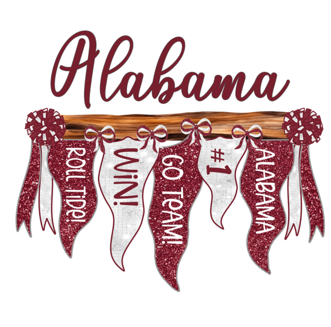 Alabama Flags DTF Print