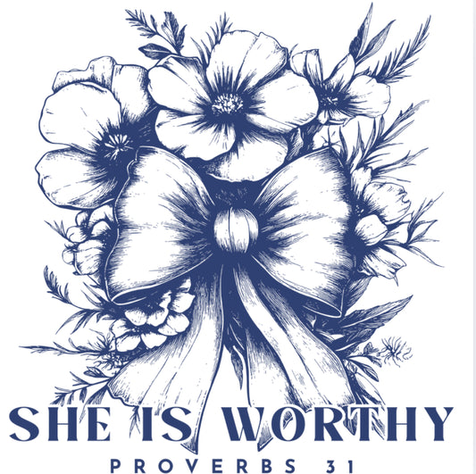 She is Worthy DTF Print
