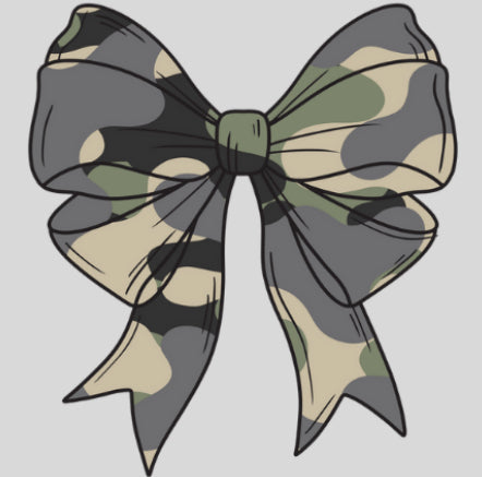 Camo Bow DTF Print