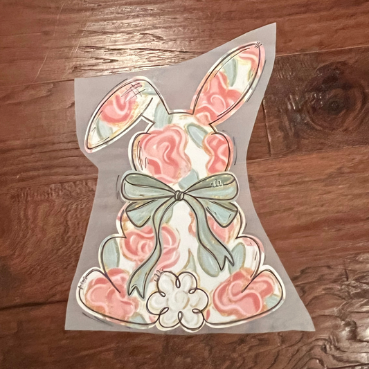 Floral Bunny DTF Print