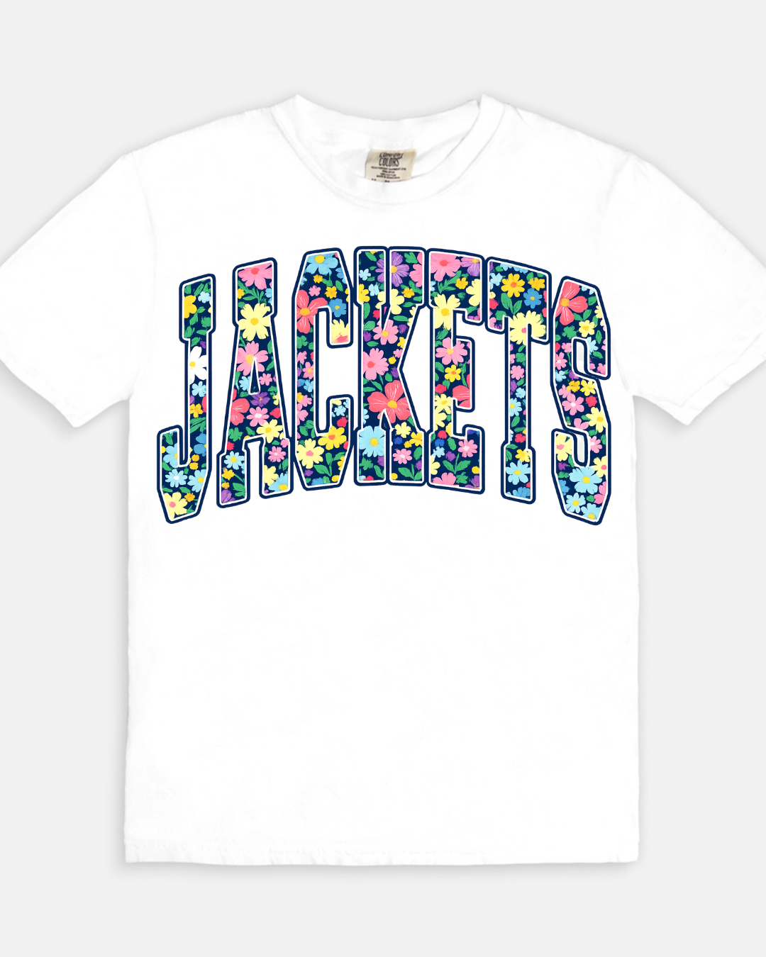 Floral Jackets Tee - white