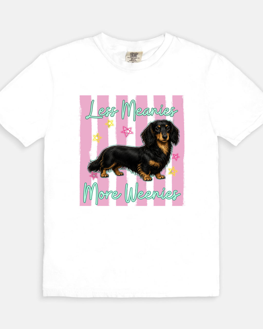 Less meanies More Weanies Tee - white