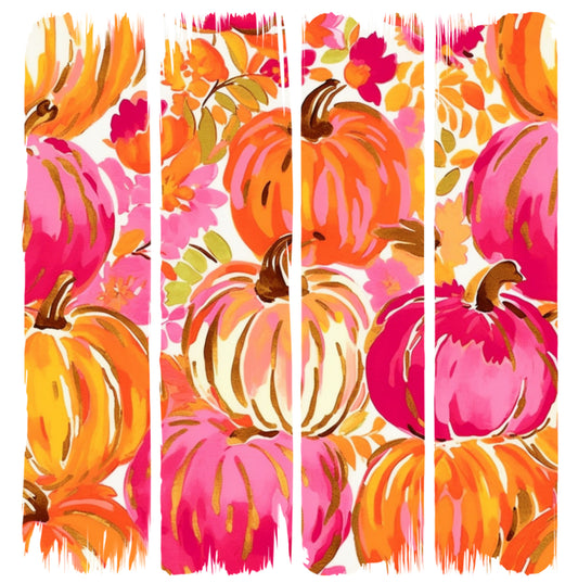 Pink and Orange Pumpkins DTF Print