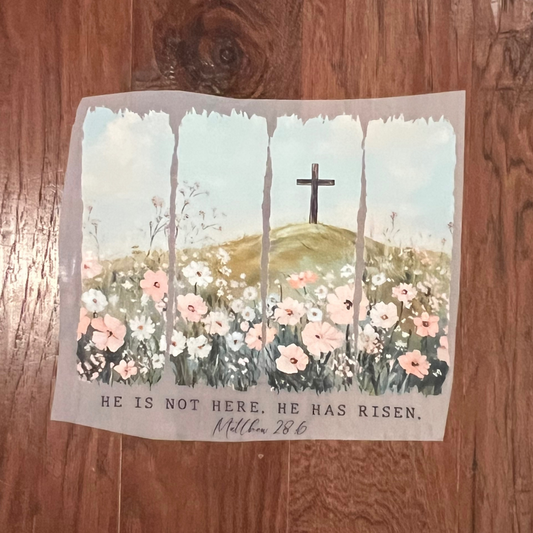 He is Risen Wildflower DTF Print