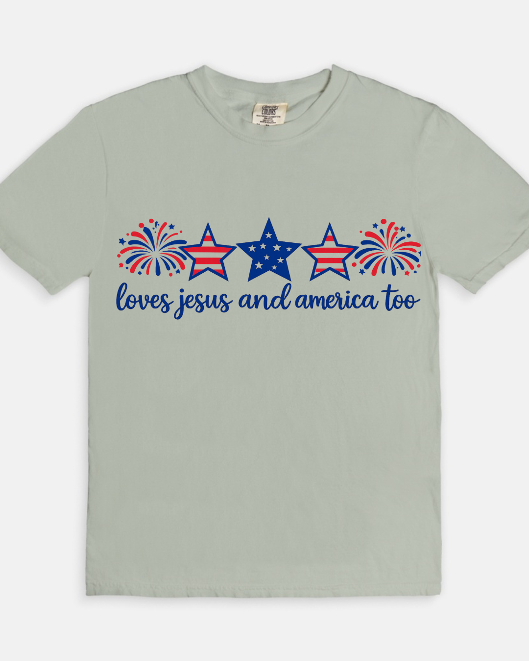 Jesus and America Too - gray