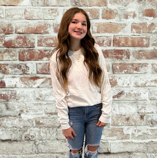 White Comfort Colors Long Sleeve