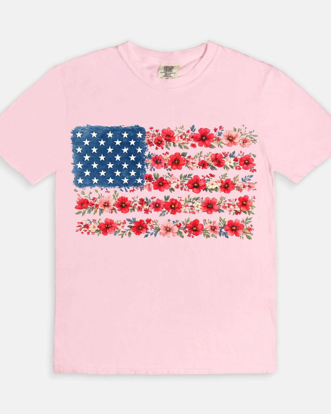 Floral Flag Tee- blossom