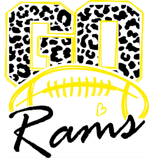 Leopard Go Rams DTF Print