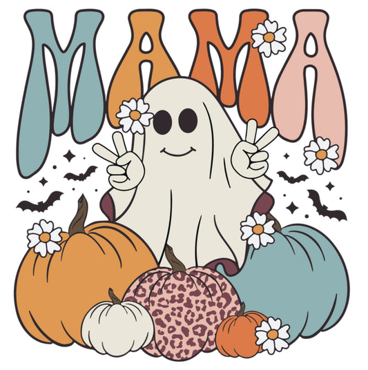 Ghost Pumpkin MAMA DTF Print