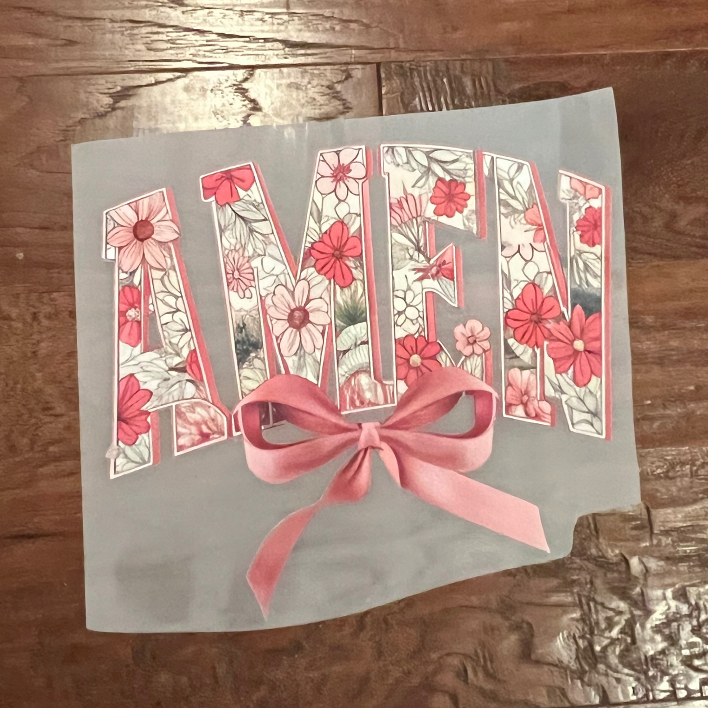 Floral AMEN DTF Print