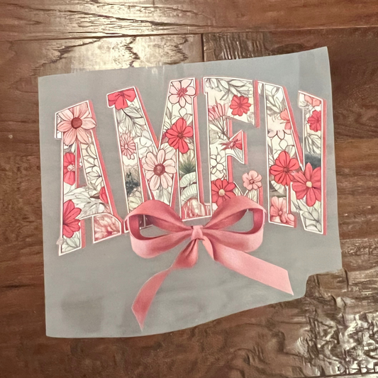 Floral AMEN DTF Print