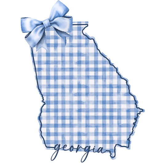 Blue Georgia DTF Print