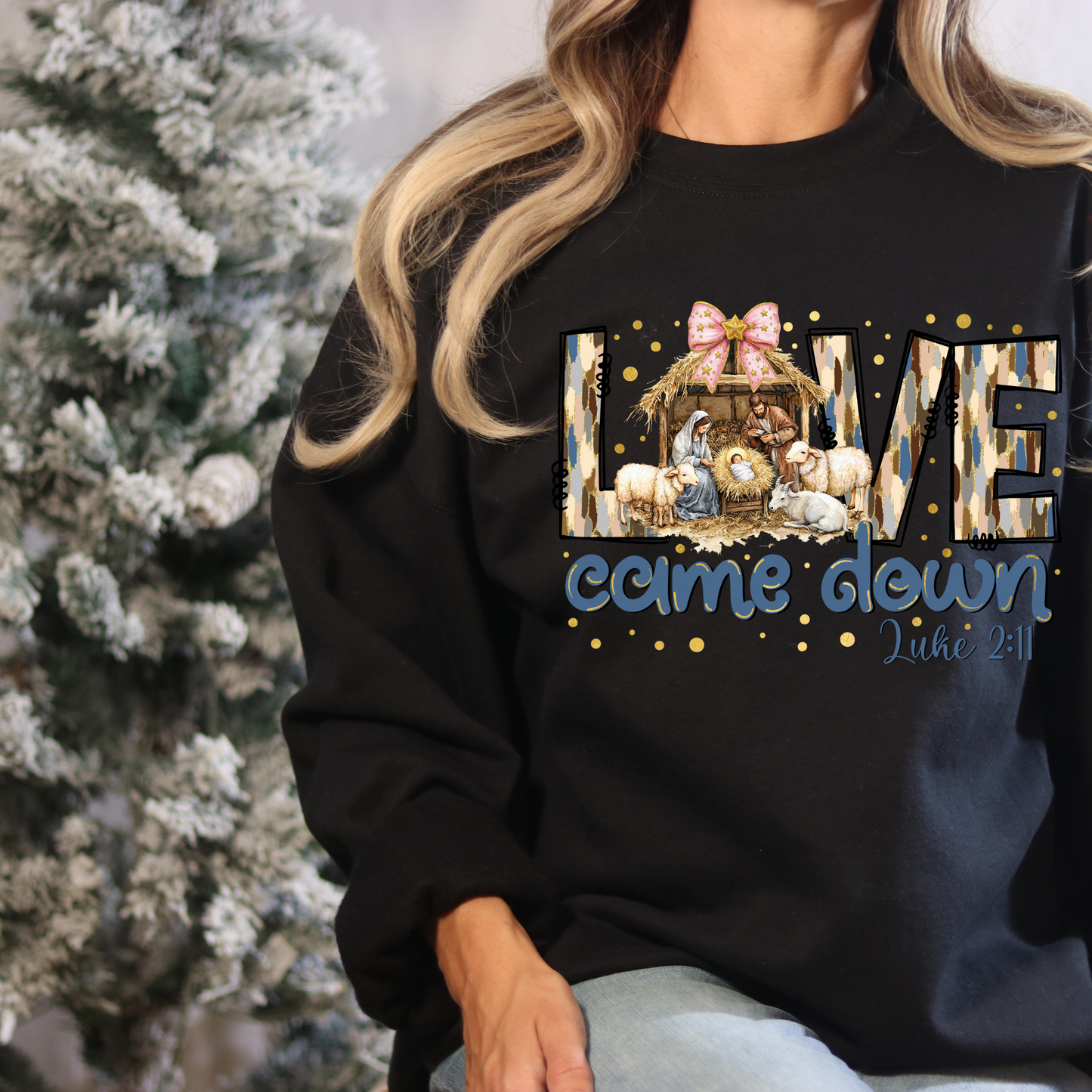 LOVE Came Down Nativity Scene Print