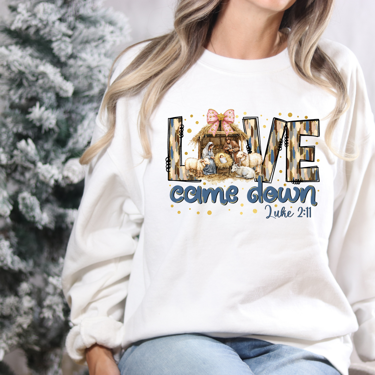 LOVE Came Down Nativity Scene Print