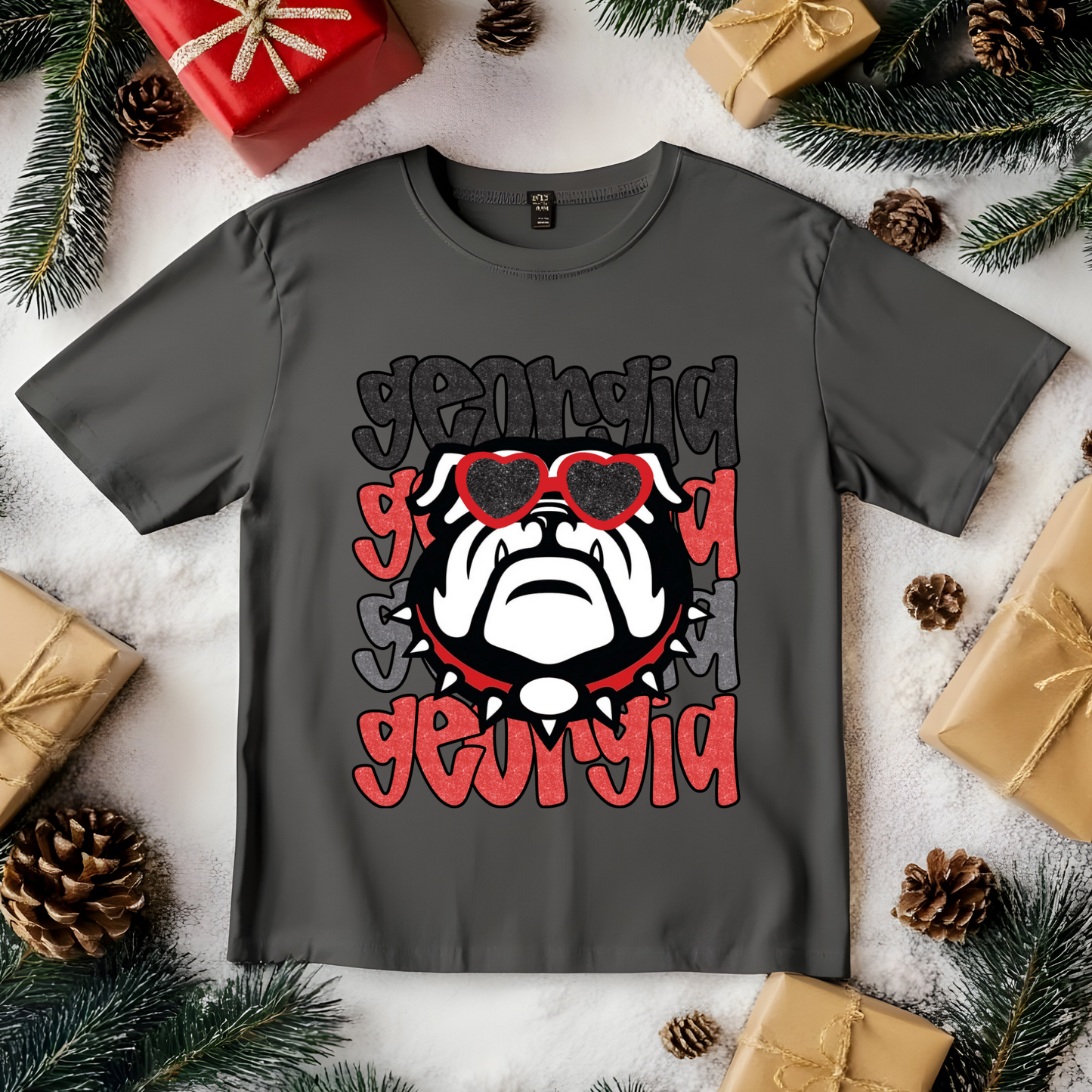 Stacked Bulldog Print