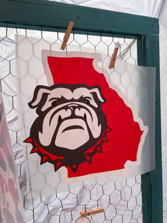 State of Georgia Bulldog DTF Print