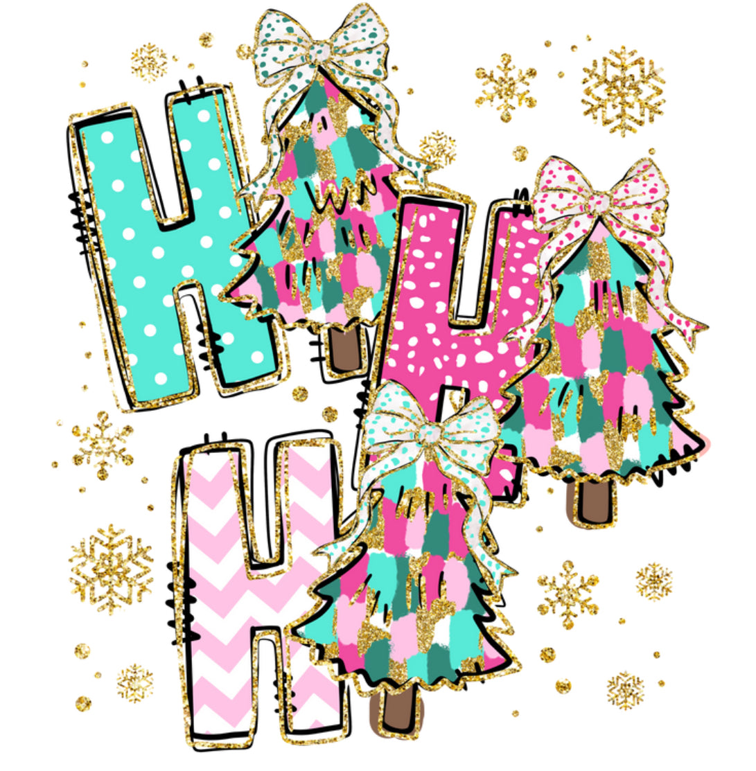 Ho Ho Ho Trees DTF Print