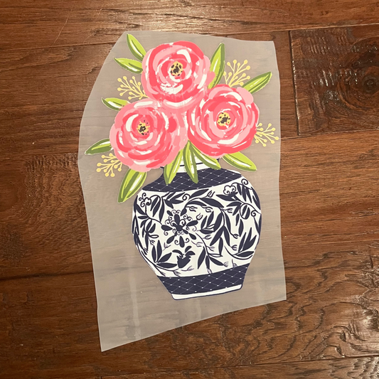 Flower Vase DTF Print