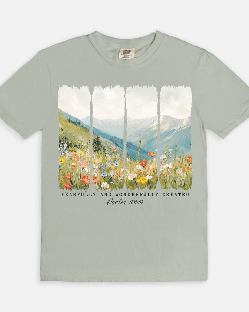 Psalm 139:14 Tee - gray