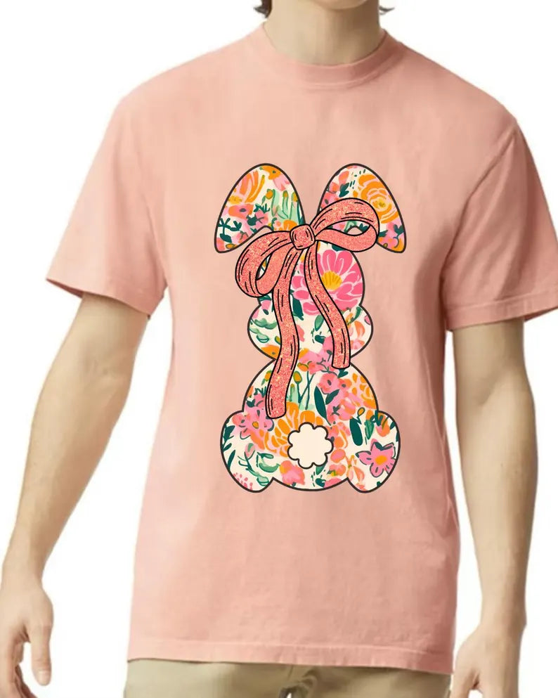 Bunny Please Tee - peachy