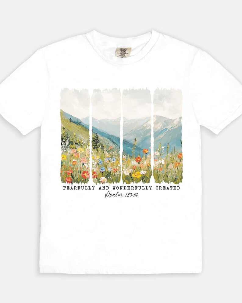 Psalm 139:14 Tee - white