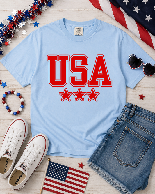 USA Tee - hydrangea