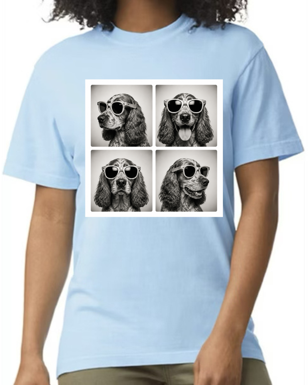 Strike a Pose Poodle Tee - hydrangea