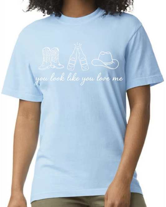 You Look Like You Love Me Tee - hydrangea