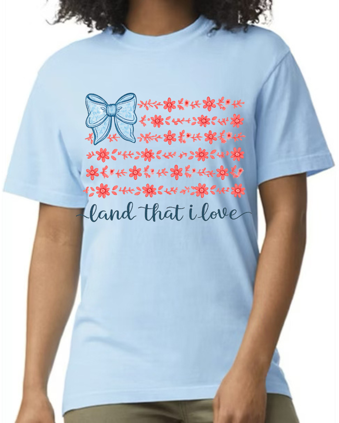 Land That I Love Tee - hydrangea