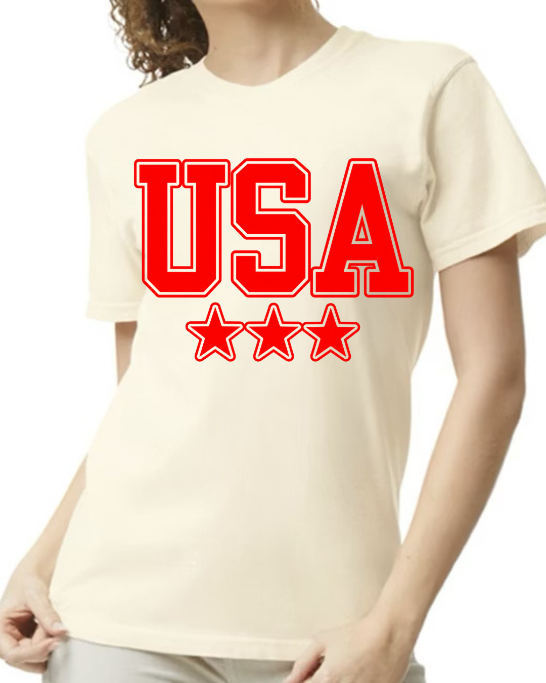 USA Tee - ivory