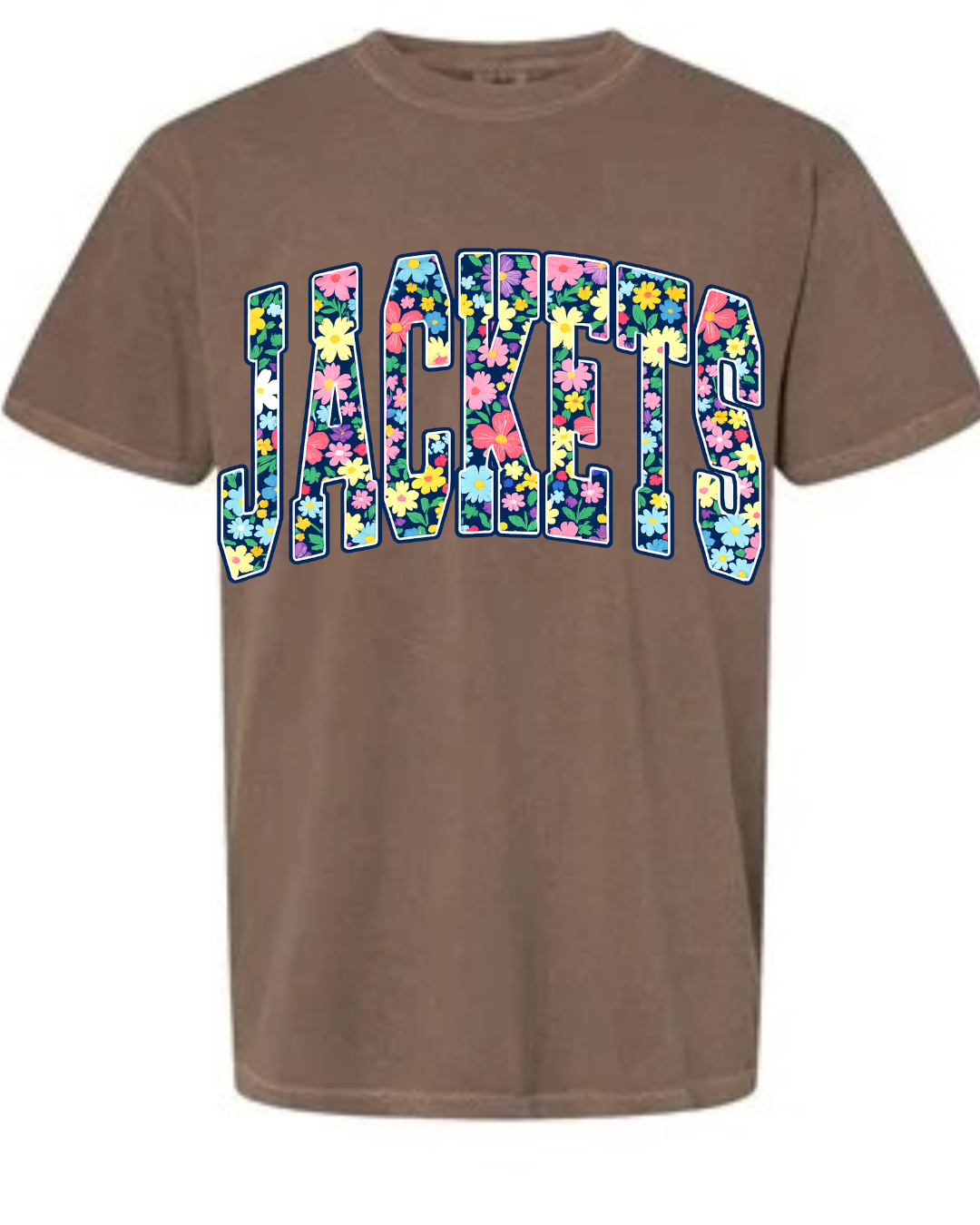 Floral Jackets Tee - espresso