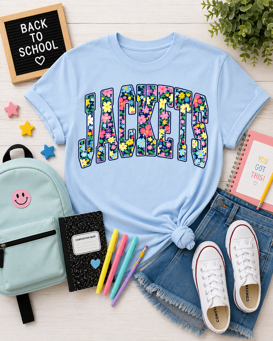 Floral Jackets Tee - hydrangea