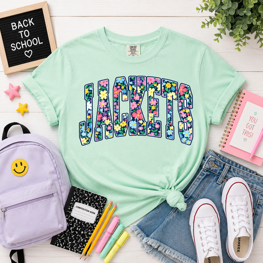Floral Jackets Tee - island reef