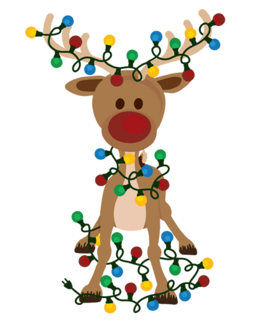 Rudolph Lights DTF Print