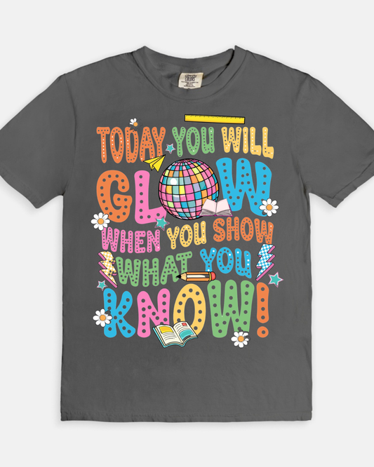 Glow Testing Tee - pepper
