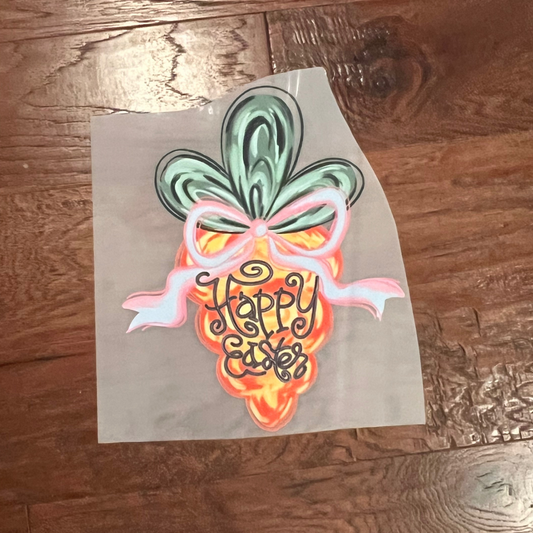 Happy Easter Carrot DTF Print