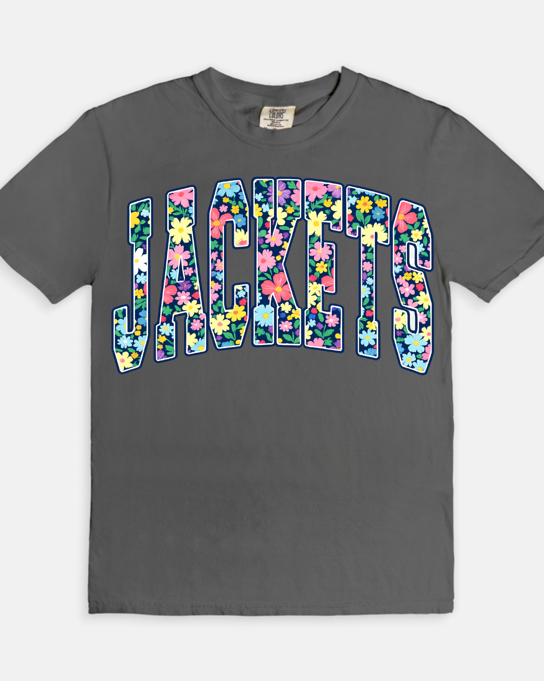 Floral Jackets Tee - pepper