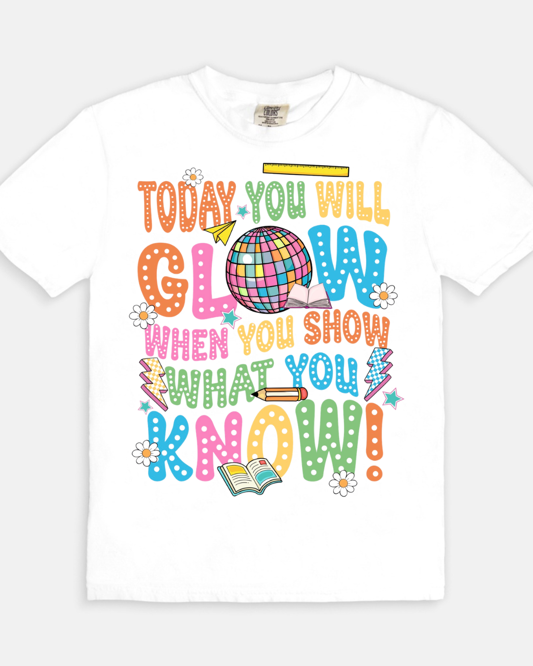 Glow Testing Tee - white