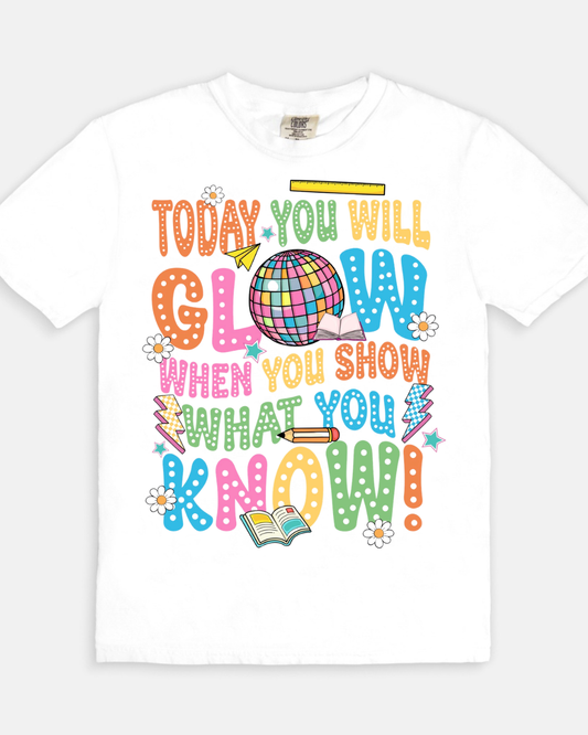 Glow Testing Tee - white