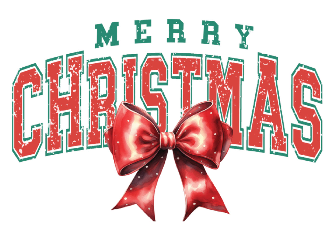 Block Merry Christmas DTF Print