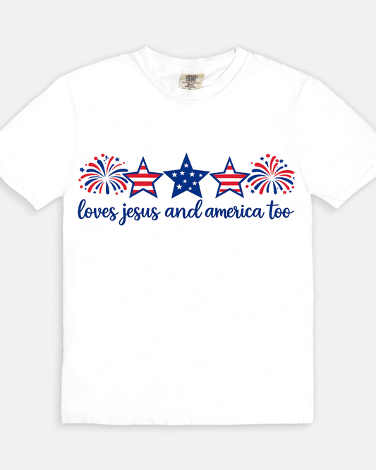 Jesus and America Too - white