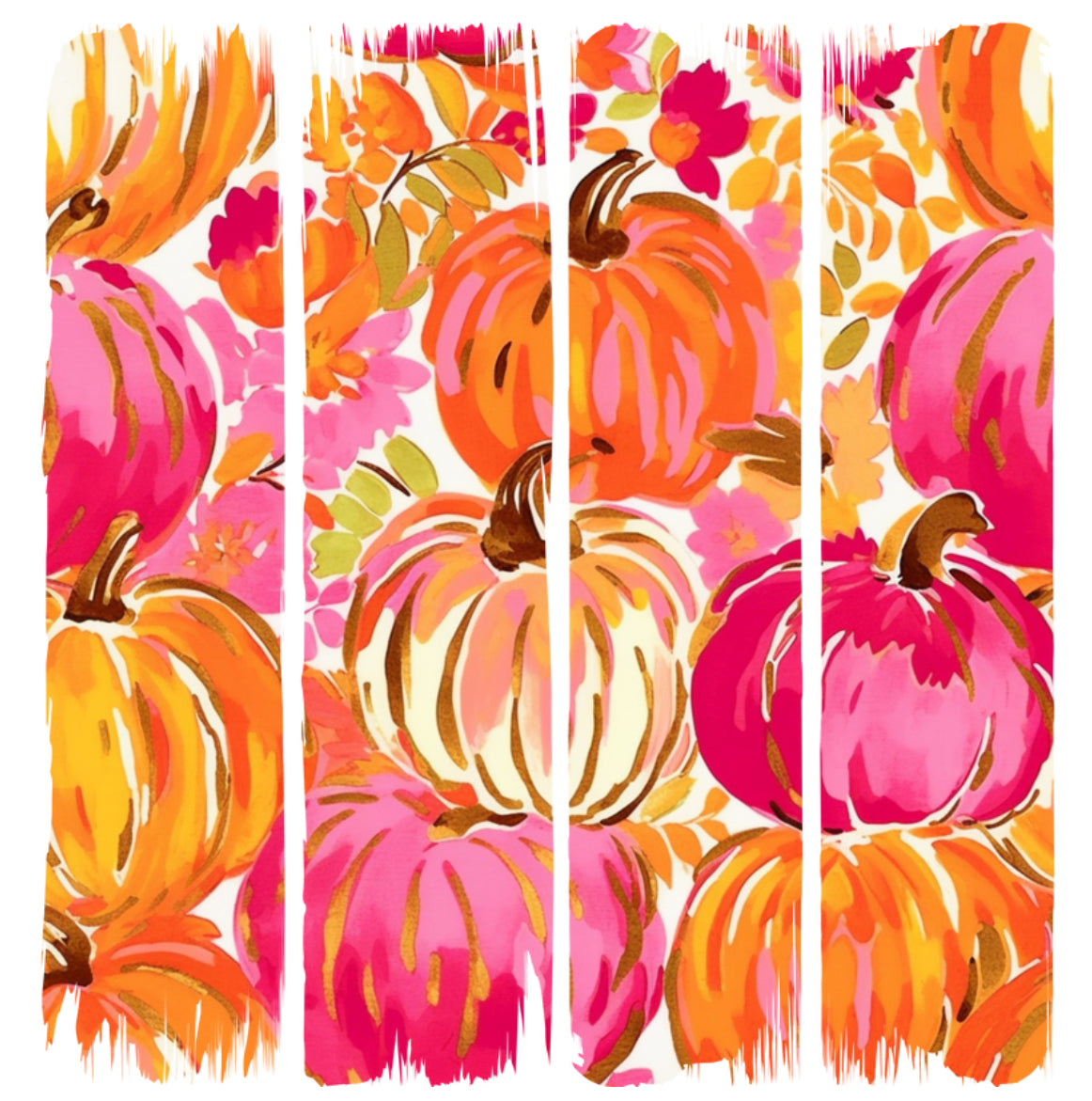Pink and Orange Pumpkins DTF Print