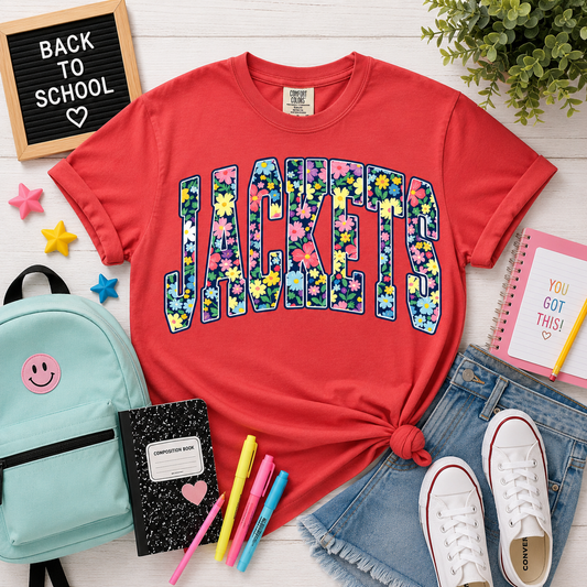 Floral Jackets Tee - watermelon