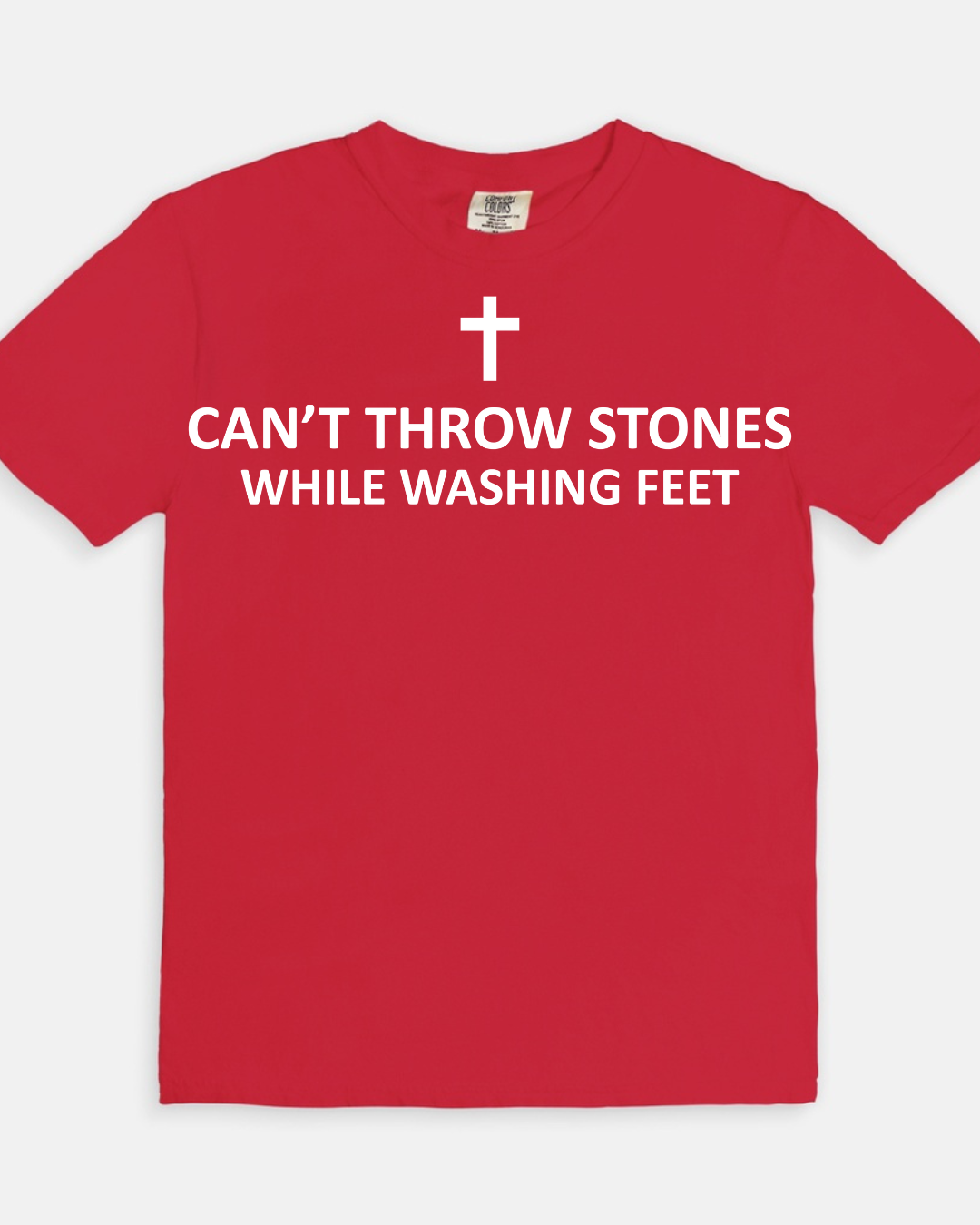 Can't Throw Stones While Washing Feet - red
